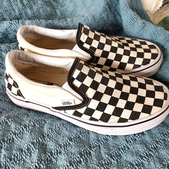 Vans Shoes - Vans classic checkerboard slide-ons 6.5